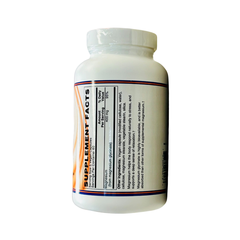 Magnesium Glycinate 400mg Vegan Capsules